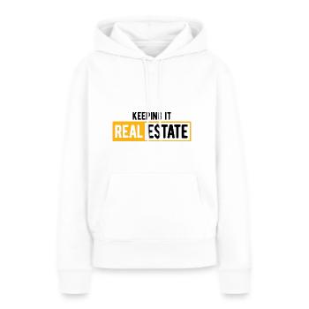 Immobilien-Händler Für Immobilien-Makler - Frauen Premium Bio Hoodie - Weiß - Vorne - Julia (174cm)