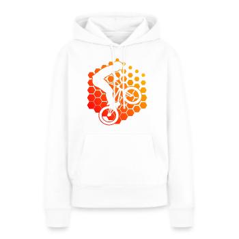 Vélo bmx Femmes Hommes bmx vélo cyclisme - Sweat à capuche Premium bio Femme - blanc - Devant - Julia (174cm)