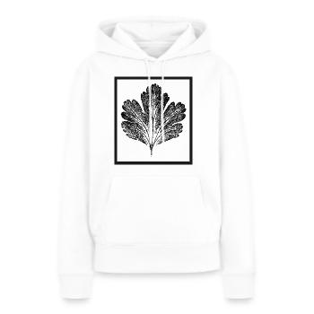 Leaf - Women’s Premium Organic Hoodie - white - Front - Julia (174cm)