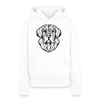 Bernhardiner Hundekopf - Frauen Premium Bio Hoodie - Weiß - Vorne - Julia (174cm)