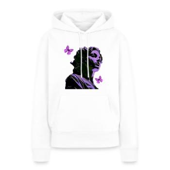 Déesse - Sweat à capuche Premium bio Femme - blanc - Devant - Julia (174cm)