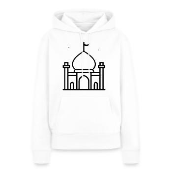 Mosquée - Sweat à capuche Premium bio Femme - blanc - Devant - Julia (174cm)