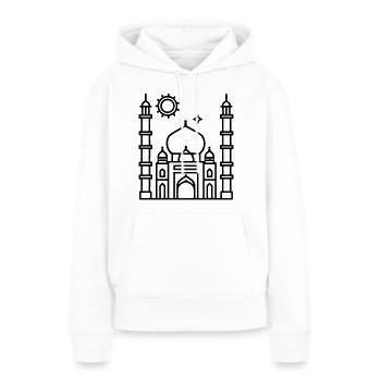 Mosquée - Sweat à capuche Premium bio Femme - blanc - Devant - Julia (174cm)