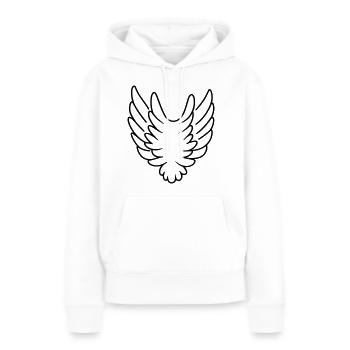 Ailes d'ange - Sweat à capuche Premium bio Femme - blanc - Devant - Julia (174cm)