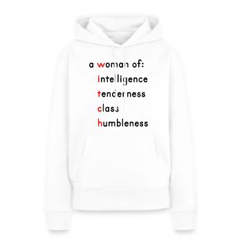 witch - Women’s Premium Organic Hoodie - white - Front - Julia (174cm)