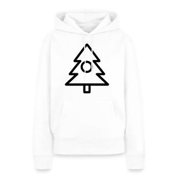 Sapin de noel - Sweat à capuche Premium bio Femme - blanc - Devant - Julia (174cm)