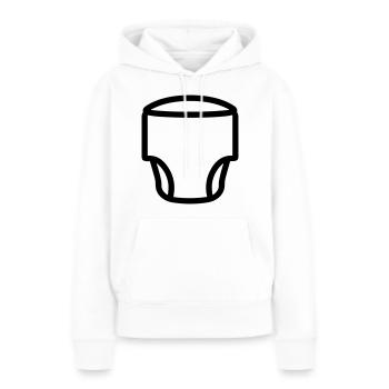 Couche - Sweat à capuche Premium bio Femme - blanc - Devant - Julia (174cm)