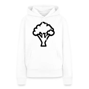 brocoli - Sweat à capuche Premium bio Femme - blanc - Devant - Julia (174cm)