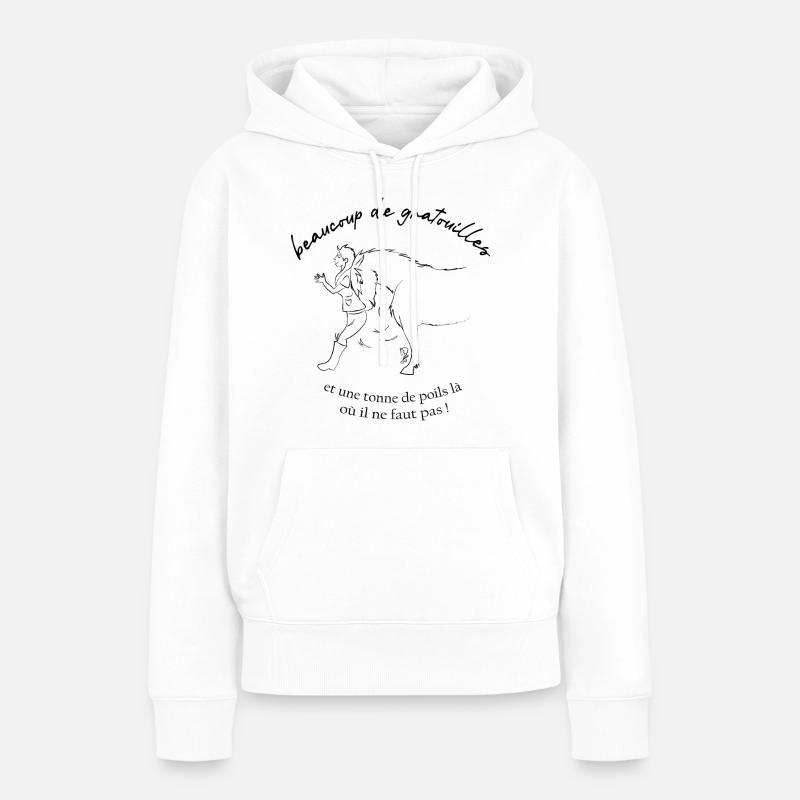 beaucoup de gratouilles - Sweat à capuche Premium bio Femme - blanc