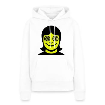 Visage hypnotique - Sweat à capuche Premium bio Femme - blanc - Devant - Julia (174cm)