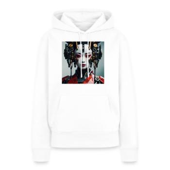 Stimpson - I`m AI Cover - Frauen Premium Bio Hoodie - Weiß - Vorne - Julia (174cm)