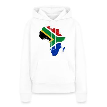 Südafrika_Flagge_Afrika_used - Frauen Premium Bio Hoodie - Weiß - Vorne - Julia (174cm)