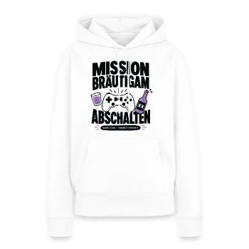 Mission Bräutigam Abschalten - Frauen Premium Bio Hoodie - Weiß - Vorne - Julia (174cm)