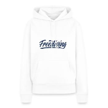 Apnée Apnée apnée apnée - Sweat à capuche Premium bio Femme - blanc - Devant - Julia (174cm)