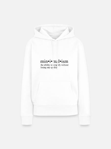 Minimalismus - Frauen Premium Bio Hoodie - Weiß