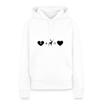 Gebrochenes Herz Herz und Jagd 2 - - Frauen Premium Bio Hoodie - Weiß - Vorne - Julia (174cm)