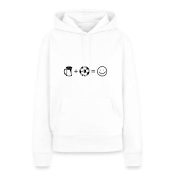 Beer Smile Face and Football - - Women’s Premium Organic Hoodie - white - Front - Julia (174cm)
