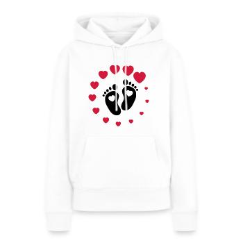 Baby loading - Schwangerschaft - Neugeborenes - Frauen Premium Bio Hoodie - Weiß - Vorne - Julia (174cm)
