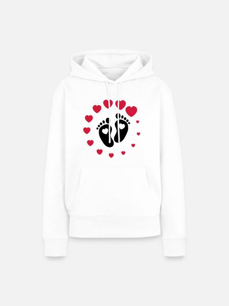 Baby loading - Sweat à capuche Premium bio Femme - blanc