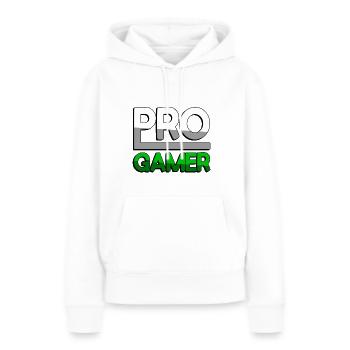 PRO GAMER (Grün) - Gaming - Frauen Premium Bio Hoodie - Weiß - Vorne - Julia (174cm)
