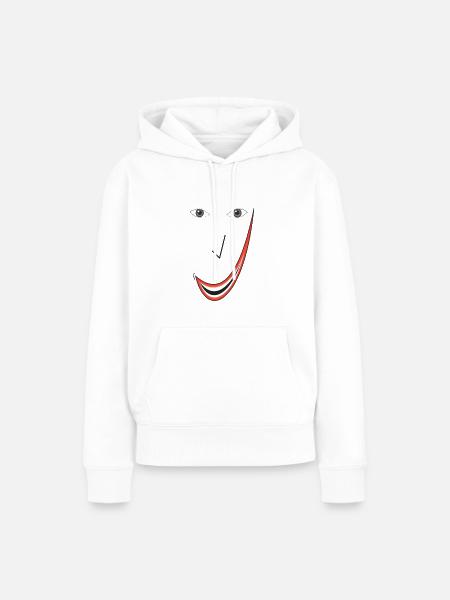 Feines Lächeln B03. - Frauen Premium Bio Hoodie - Weiß