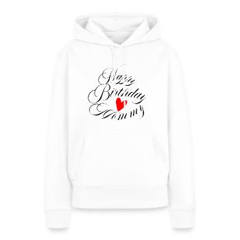 Happy birthday mommy - Sweat à capuche Premium bio Femme - blanc - Devant - Julia (174cm)