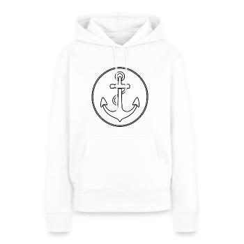 Anker Boot Schiff Nautik - Frauen Premium Bio Hoodie - Weiß - Vorne - Julia (174cm)