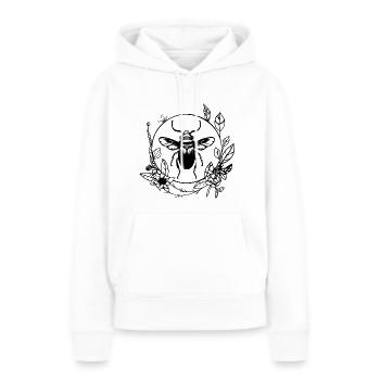 Insectes, bestioles, arthropodes - Sweat à capuche Premium bio Femme - blanc - Devant - Julia (174cm)