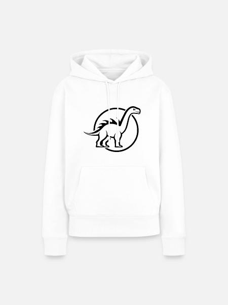 Dino Dinosaurier Dinosaurs Paläontologie - Frauen Premium Bio Hoodie - Weiß