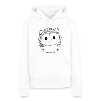Igel Wald Stachelig Tier - Frauen Premium Bio Hoodie - Weiß - Vorne - Julia (174cm)