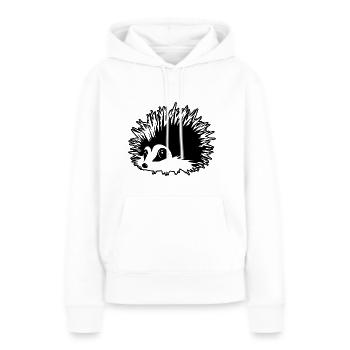 Igel Wald Stachelig Tier - Frauen Premium Bio Hoodie - Weiß - Vorne - Julia (174cm)