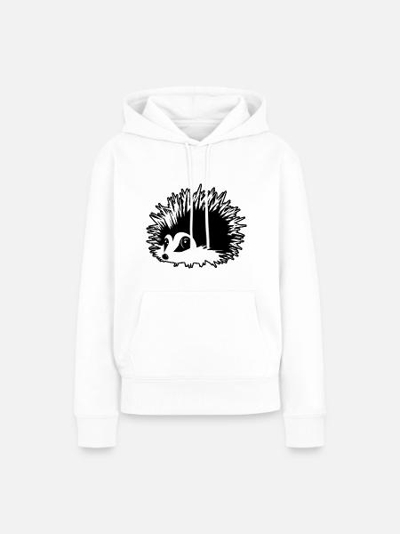 Igel Wald Stachelig Tier - Frauen Premium Bio Hoodie - Weiß