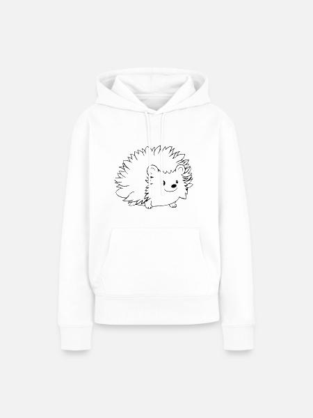 Igel Wald Stachelig Tier - Frauen Premium Bio Hoodie - Weiß