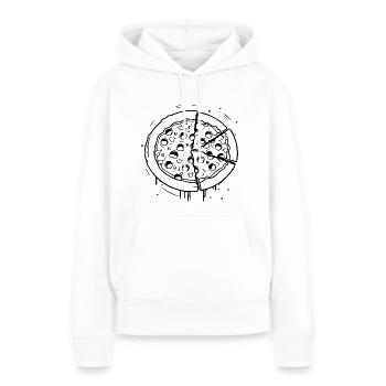 Pizza Fast Food Pizzeria - Frauen Premium Bio Hoodie - Weiß - Vorne - Julia (174cm)