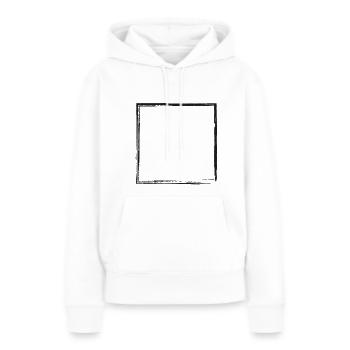 Carré - Sweat à capuche Premium bio Femme - blanc - Devant - Julia (174cm)