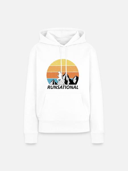 Trail Running - Frauen Premium Bio Hoodie - Weiß