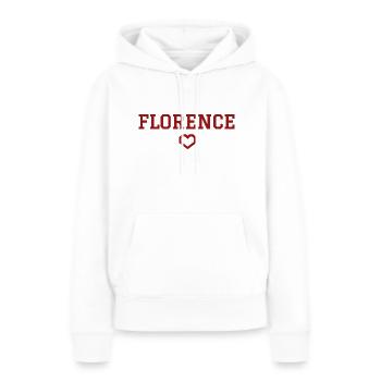 Florenz Herz - Frauen Premium Bio Hoodie - Weiß - Vorne - Julia (174cm)