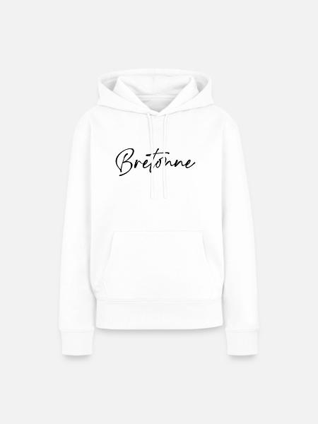 Bretonische Typografie - Frauen Premium Bio Hoodie - Weiß