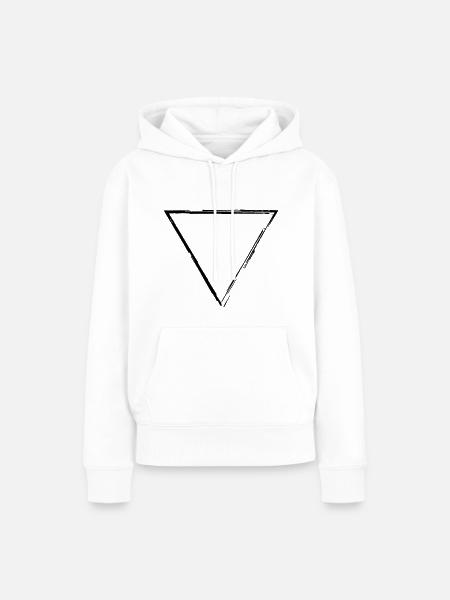 Dreieck - Frauen Premium Bio Hoodie - Weiß