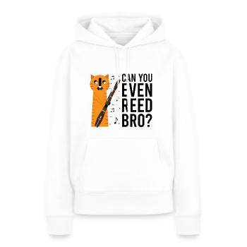 Orchester und Holzblasinstrument - Frauen Premium Bio Hoodie - Weiß - Vorne - Julia (174cm)
