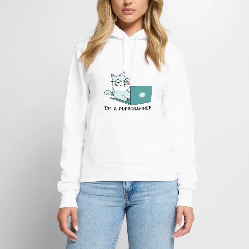 I'm A Purrgrammer Coder Software Developer Compute Frauen Premium Bio Hoodie