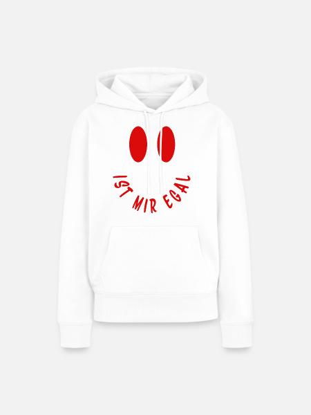 Ist mir egal - Frauen Premium Bio Hoodie - Weiß