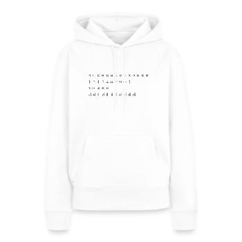 Koreanischisches Alphabet - Frauen Premium Bio Hoodie - Weiß - Vorne - Julia (174cm)