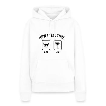 How to say time at PM - - Women’s Premium Organic Hoodie - white - Front - Julia (174cm)