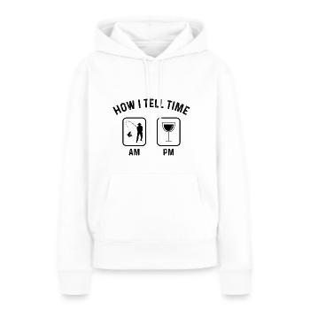 How to say time at PM - - Women’s Premium Organic Hoodie - white - Front - Julia (174cm)