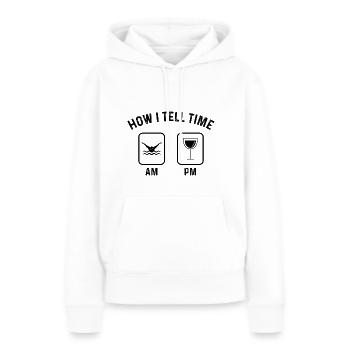 How to say time at PM - - Women’s Premium Organic Hoodie - white - Front - Julia (174cm)