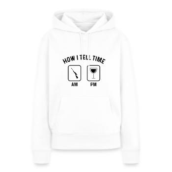 How to say time at PM - - Women’s Premium Organic Hoodie - white - Front - Julia (174cm)