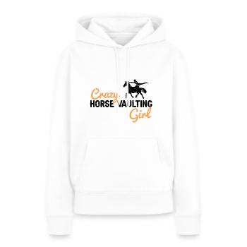 Conception de voûte et conception de chevaux de voûte - Sweat à capuche Premium bio Femme - blanc - Devant - Julia (174cm)