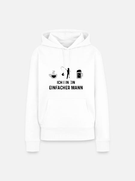 Ich bin ein Einfacher Mann - - Frauen Premium Bio Hoodie - Weiß