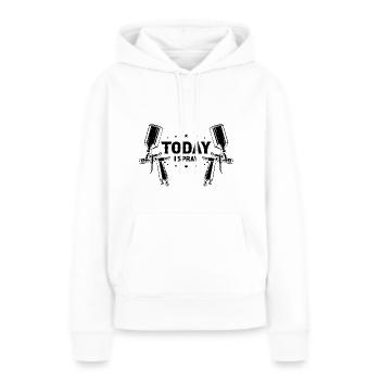 Autolackierer Angebot für Karosseriebauer - Frauen Premium Bio Hoodie - Weiß - Vorne - Julia (174cm)